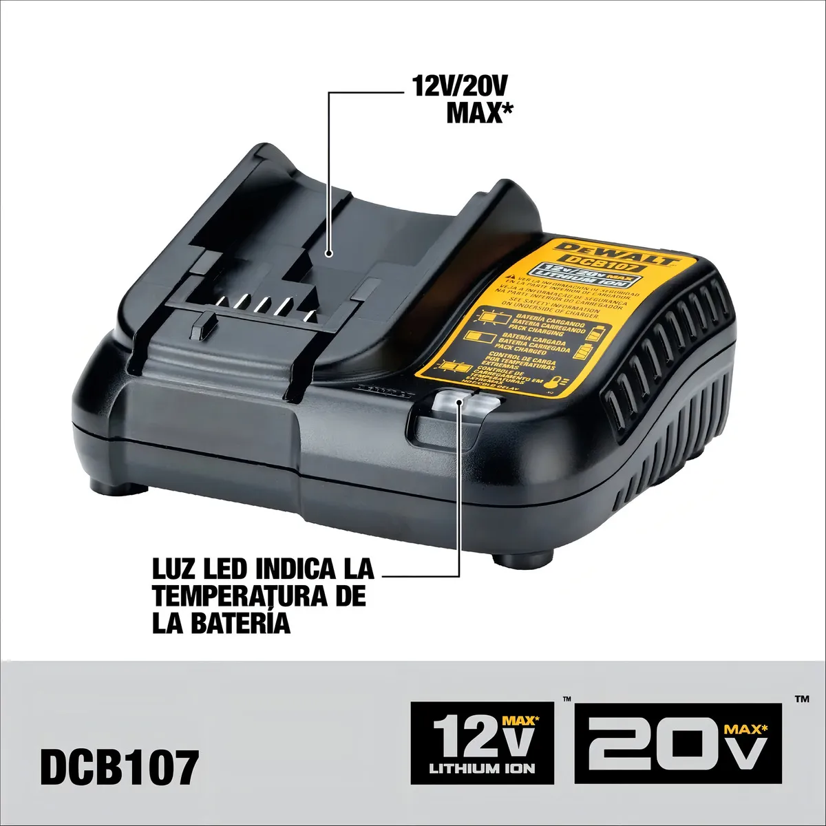 DCB107 - Cargador de batería
